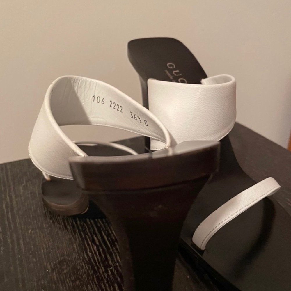 GUCCI LEATHER SANDAL HEELS